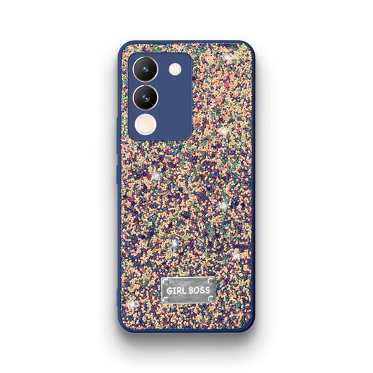 Sparkling Glitter Sequin Case with Camera Shield Back Cover For Vivo Y200 5G
