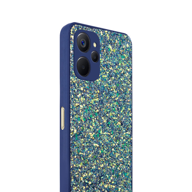 Sparkling Glitter Sequin Case with Camera Shield Back Cover For Realme 9i 5G