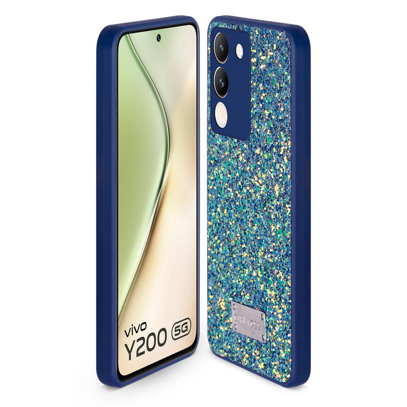 Sparkling Glitter Sequin Case with Camera Shield Back Cover For Vivo Y200 5G