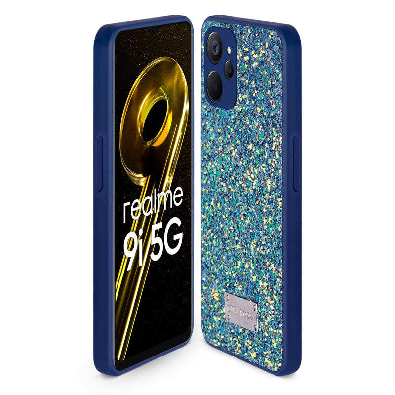Sparkling Glitter Sequin Case with Camera Shield Back Cover For Realme 9i 5G