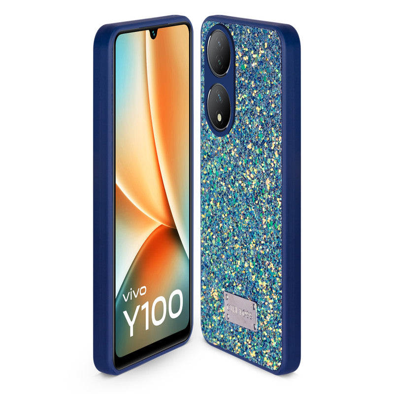 Sparkling Glitter Sequin Case with Camera Shield Back Cover For Vivo T2 5G