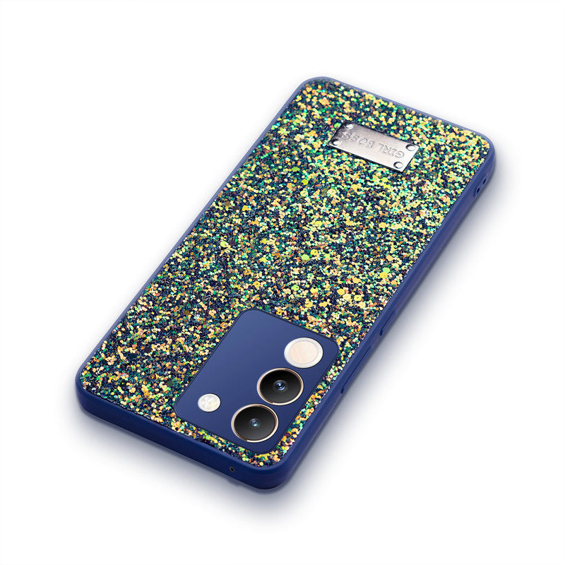 Sparkling Glitter Sequin Case with Camera Shield Back Cover For Vivo Y200 5G