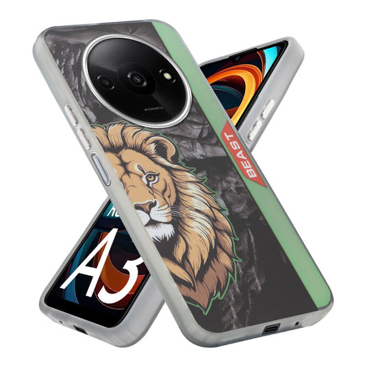Beast Mode Animal Printed Back Case For Redmi A3 2024 With Hard Back & Glow Effect