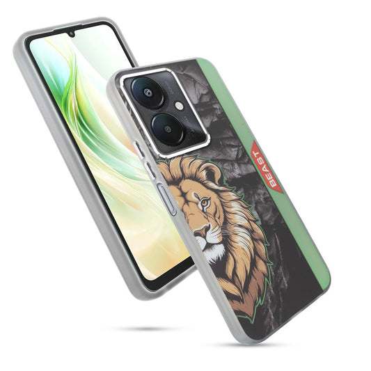 Beast Mode Animal Printed Back Case For Redmi 13C 5G With Hard Back & Glow Effect