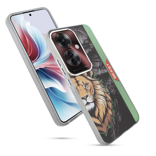 Beast Mode Animal Printed Back Case For Oppo F25 Pro 5G With Hard Back & Glow Effect