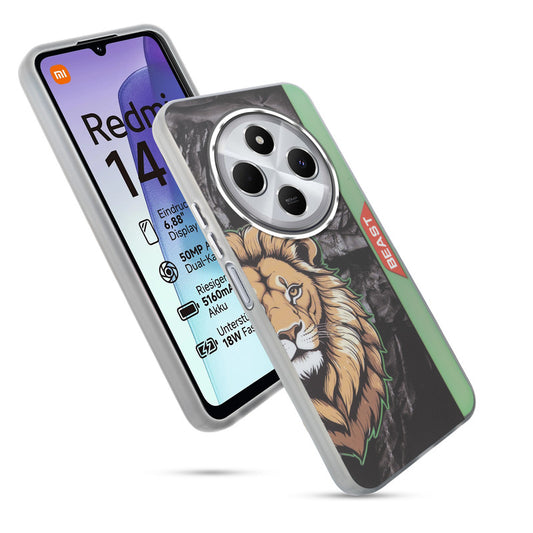 Beast Mode Animal Printed Back Case For Redmi 14C 5G With Hard Back & Glow Effect