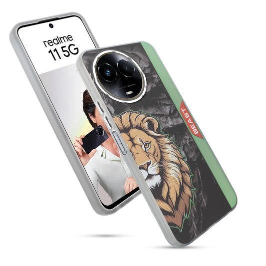 Beast Mode Animal Printed Back Case For Realme 11 5G With Hard Back & Glow Effect