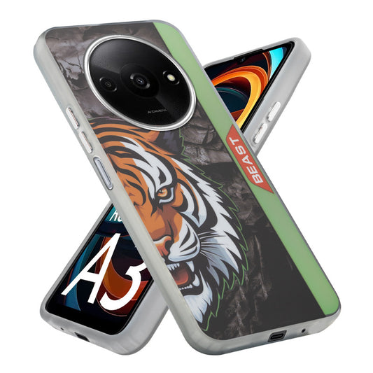 Beast Mode Animal Printed Back Case For Redmi A3 2024 With Hard Back & Glow Effect