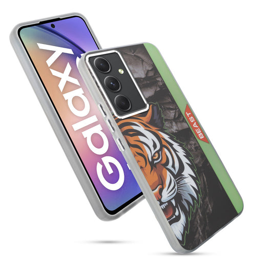 Beast Mode Animal Printed Back Case For Samsung A54 5G With Hard Back & Glow Effect