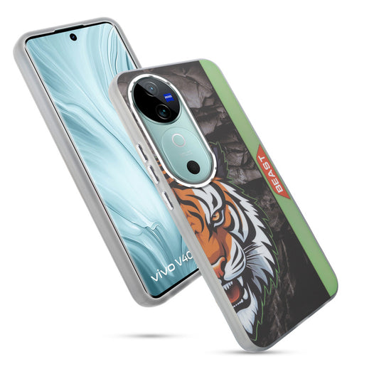Beast Mode Animal Printed Back Case For Vivo V40 5G With Hard Back & Glow Effect