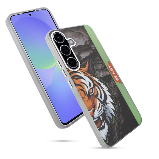 Beast Mode Animal Printed Back Case For Samsung A36 5G With Hard Back & Glow Effect