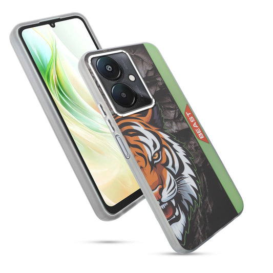 Beast Mode Animal Printed Back Case For Redmi 13C 5G With Hard Back & Glow Effect