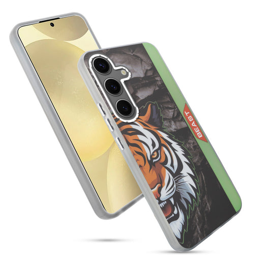 Beast Mode Animal Printed Back Case For Samsung S25 5G With Hard Back & Glow Effect