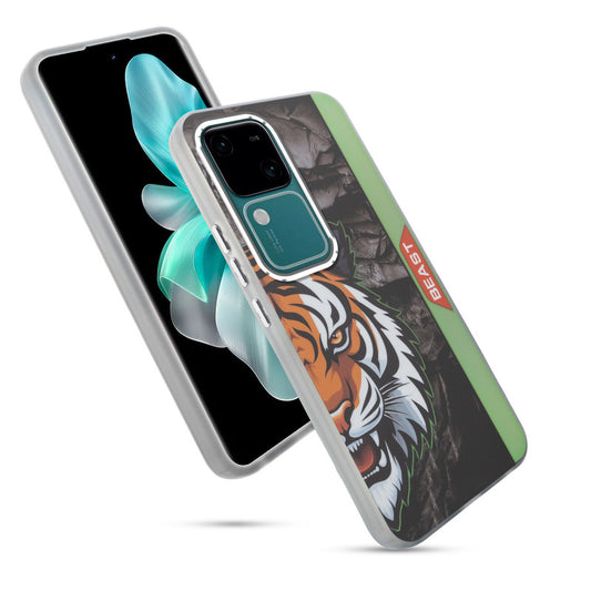 Beast Mode Animal Printed Back Case For Vivo V30 5G With Hard Back & Glow Effect