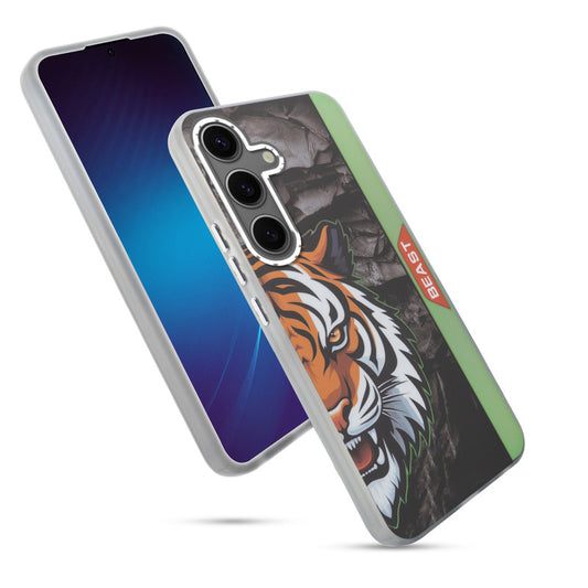 Beast Mode Animal Printed Back Case For Samsung S25 Plus 5G With Hard Back & Glow Effect