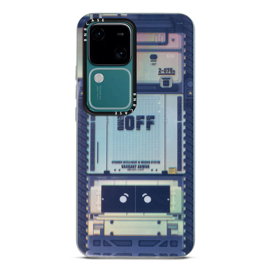 Colorful Reflective Circuit Prints Hard Back Protector Case For Vivo V30 5G