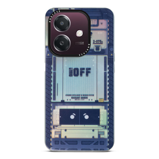 Colorful Reflective Circuit Prints Hard Back Protector Case For Oppo A3x 4G