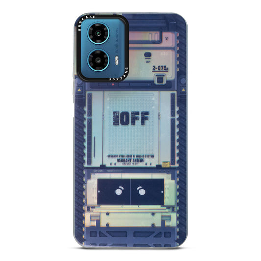 Colorful Reflective Circuit Prints Hard Back Protector Case For Motorola G34 5G