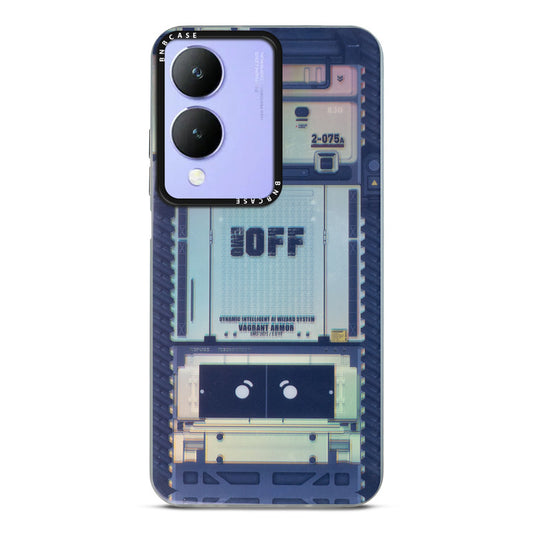Colorful Reflective Circuit Prints Hard Back Protector Case For Vivo Y28 5G