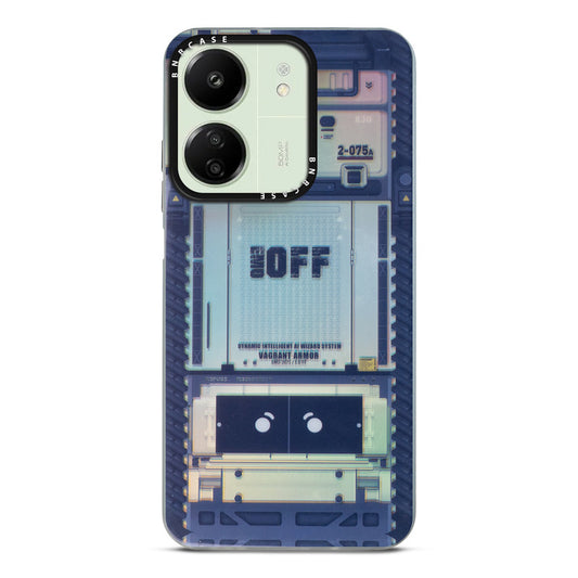 Colorful Reflective Circuit Prints Hard Back Protector Case For Redmi 13C 4G