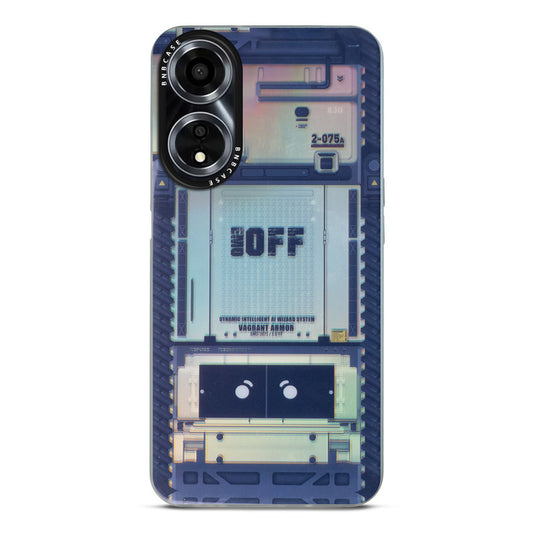 Colorful Reflective Circuit Prints Hard Back Protector Case For Oppo A78 5G