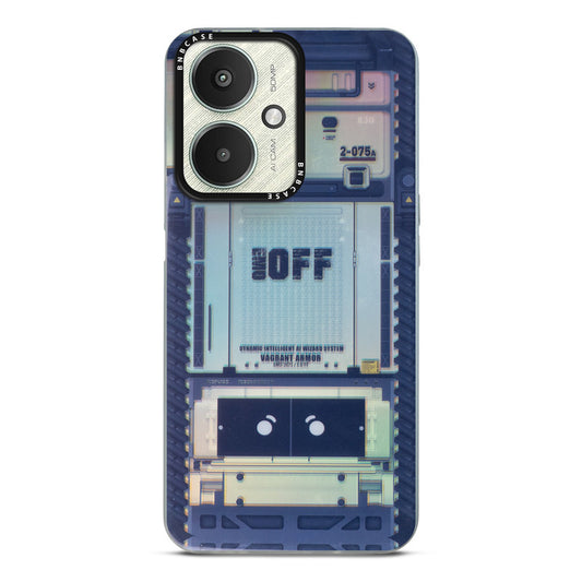 Colorful Reflective Circuit Prints Hard Back Protector Case For Redmi 13C 5G