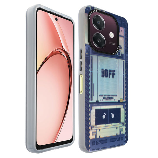 Colorful Reflective Circuit Prints Hard Back Protector Case For Oppo A3x 4G