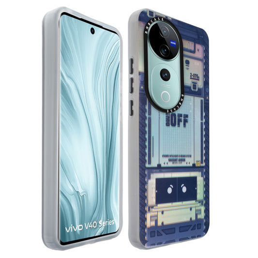 Colorful Reflective Circuit Prints Hard Back Protector Case For Vivo V40 5G