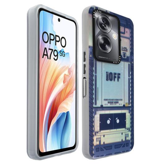 Colorful Reflective Circuit Prints Hard Back Protector Case For Oppo A79 5G