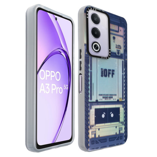 Colorful Reflective Circuit Prints Hard Back Protector Case For Oppo A3 Pro 5G