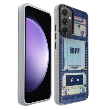 Colorful Reflective Circuit Prints Hard Back Protector Case For Samsung S23 FE 5G