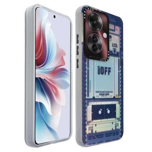 Colorful Reflective Circuit Prints Hard Back Protector Case For Oppo F25 Pro 5G
