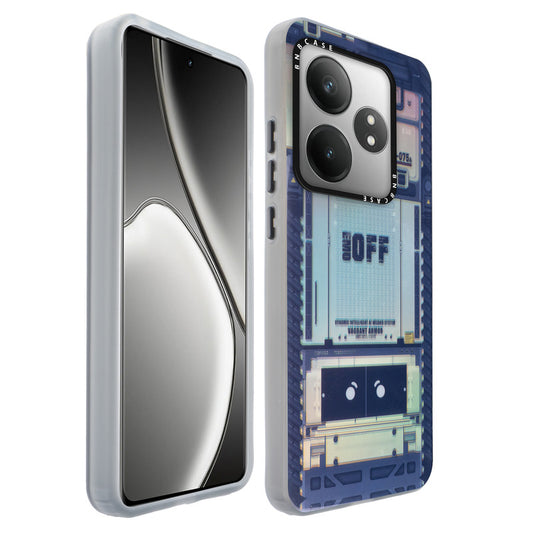 Colorful Reflective Circuit Prints Hard Back Protector Case For Realme GT 6T 5G