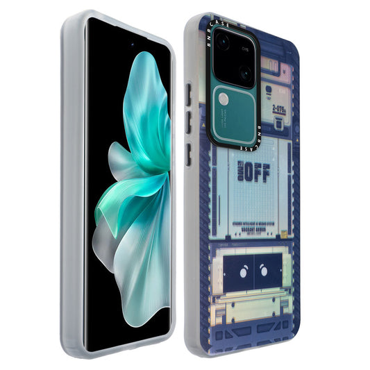 Colorful Reflective Circuit Prints Hard Back Protector Case For Vivo V30 5G