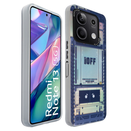 Colorful Reflective Circuit Prints Hard Back Protector Case For Redmi Note 13 5G