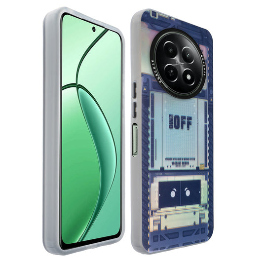 Colorful Reflective Circuit Prints Hard Back Protector Case For Realme 12X 5G