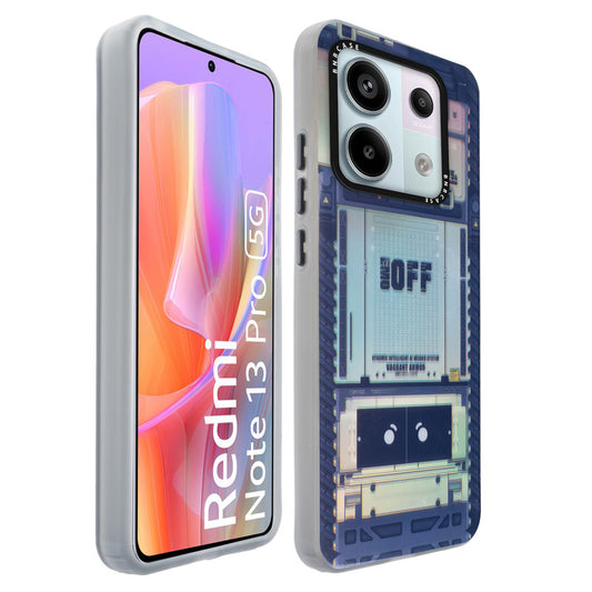Colorful Reflective Circuit Prints Hard Back Protector Case For Redmi Note 13 Pro 5G