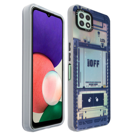 Colorful Reflective Circuit Prints Hard Back Protector Case For Samsung A22 5G