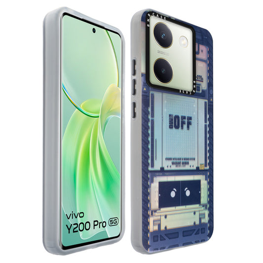 Colorful Reflective Circuit Prints Hard Back Protector Case For Vivo Y200 Pro 5G