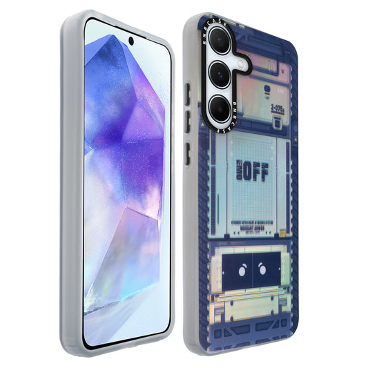 Colorful Reflective Circuit Prints Hard Back Protector Case For Samsung A55 5G