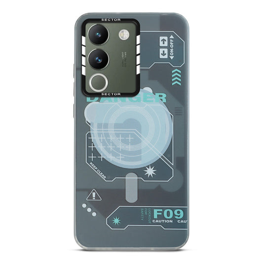 Mechanical Circuit Sector Print Hard Back Cover For Vivo Y200 5G