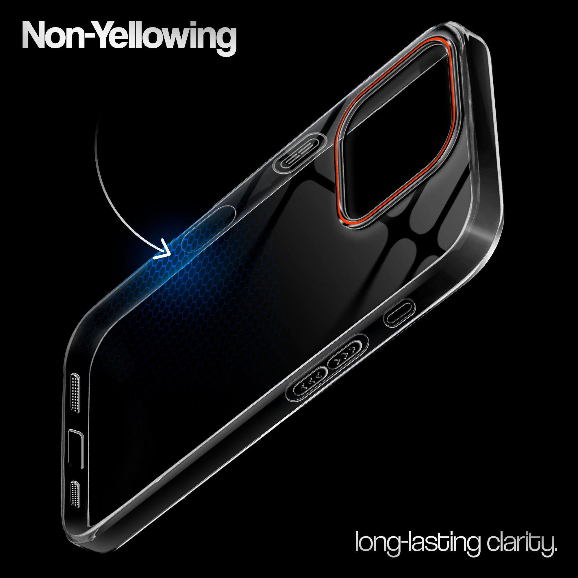 Crystal Clear Colorful Camera Ring Back Case for Apple iPhone 13 Pro