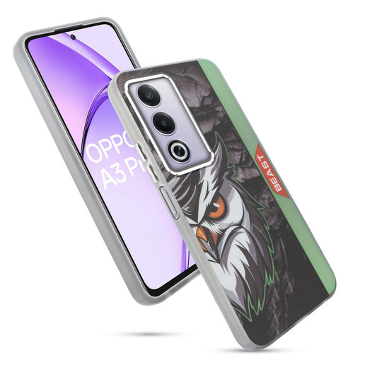 Beast Mode Animal Printed Back Case For Oppo A3 Pro 5G With Hard Back & Glow Effect