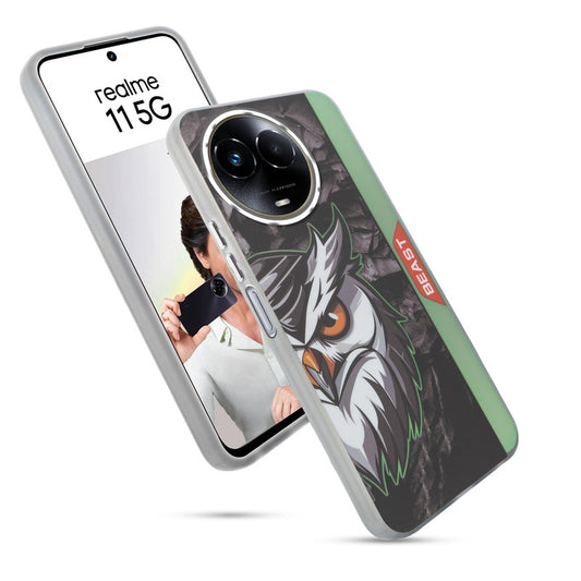Beast Mode Animal Printed Back Case For Realme 11 5G With Hard Back & Glow Effect