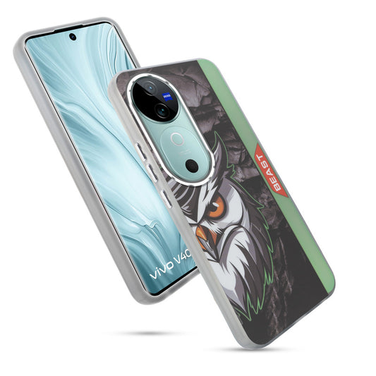 Beast Mode Animal Printed Back Case For Vivo V40 5G With Hard Back & Glow Effect