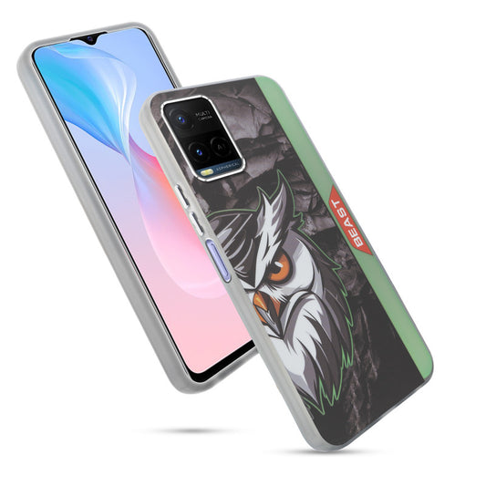 Beast Mode Animal Printed Back Case For Vivo Y21 2021 With Hard Back & Glow Effect