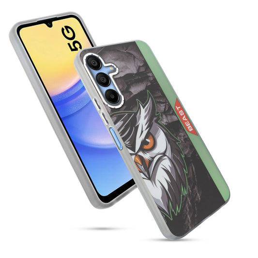 Beast Mode Animal Printed Back Case For Samsung A15 5G With Hard Back & Glow Effect