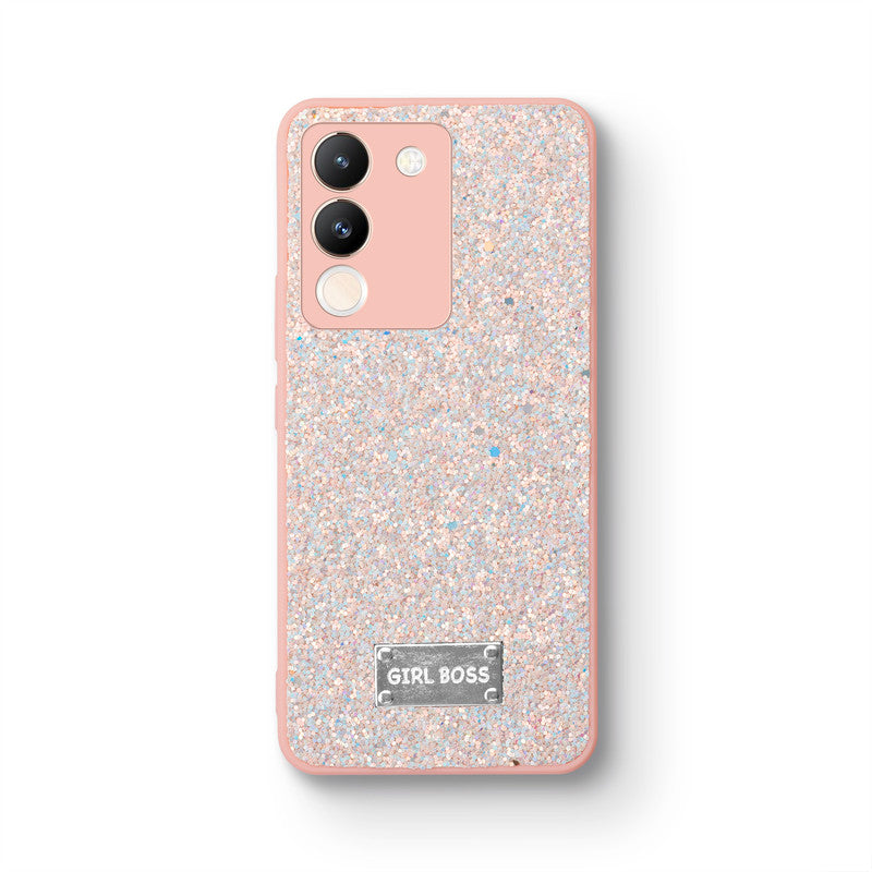 Sparkling Glitter Sequin Case with Camera Shield Back Cover For Vivo Y200 5G