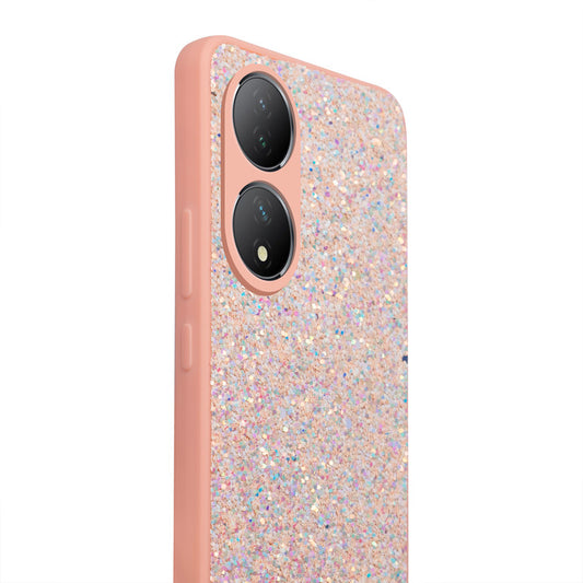 Sparkling Glitter Sequin Case with Camera Shield Back Cover For Vivo T2 5G