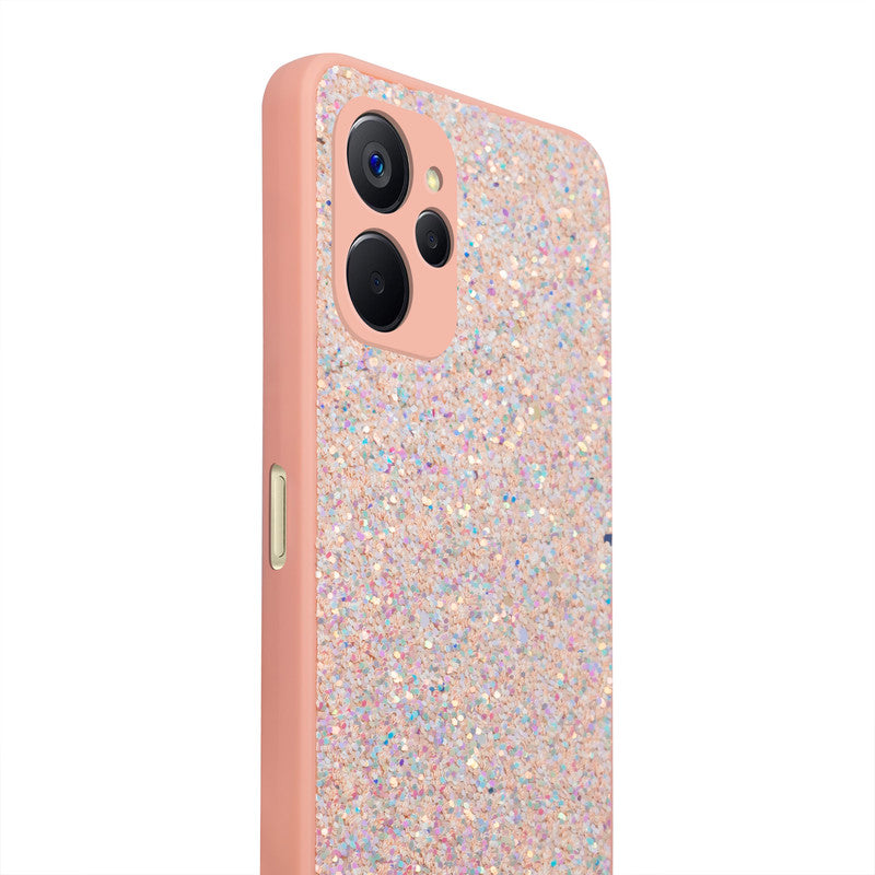 Sparkling Glitter Sequin Case with Camera Shield Back Cover For Realme 9i 5G